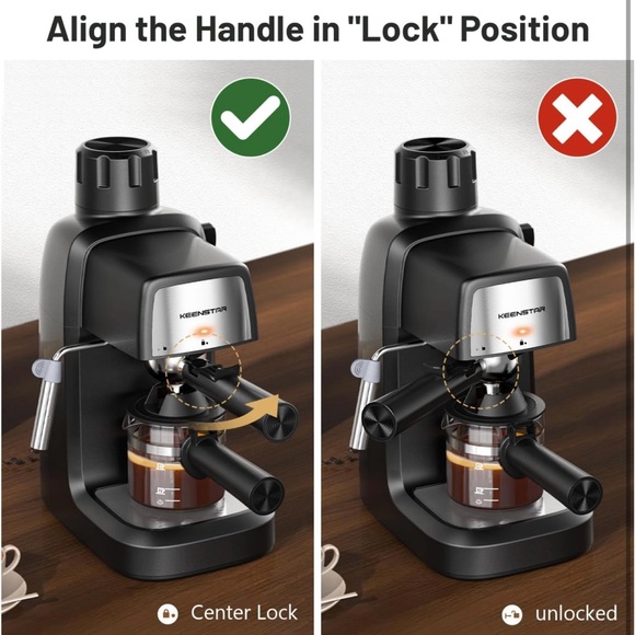 Coffee Machine, 3.5 Bar Espresso Cappuccino Machine, 800W with Milk Frother - Picture 4 of 7